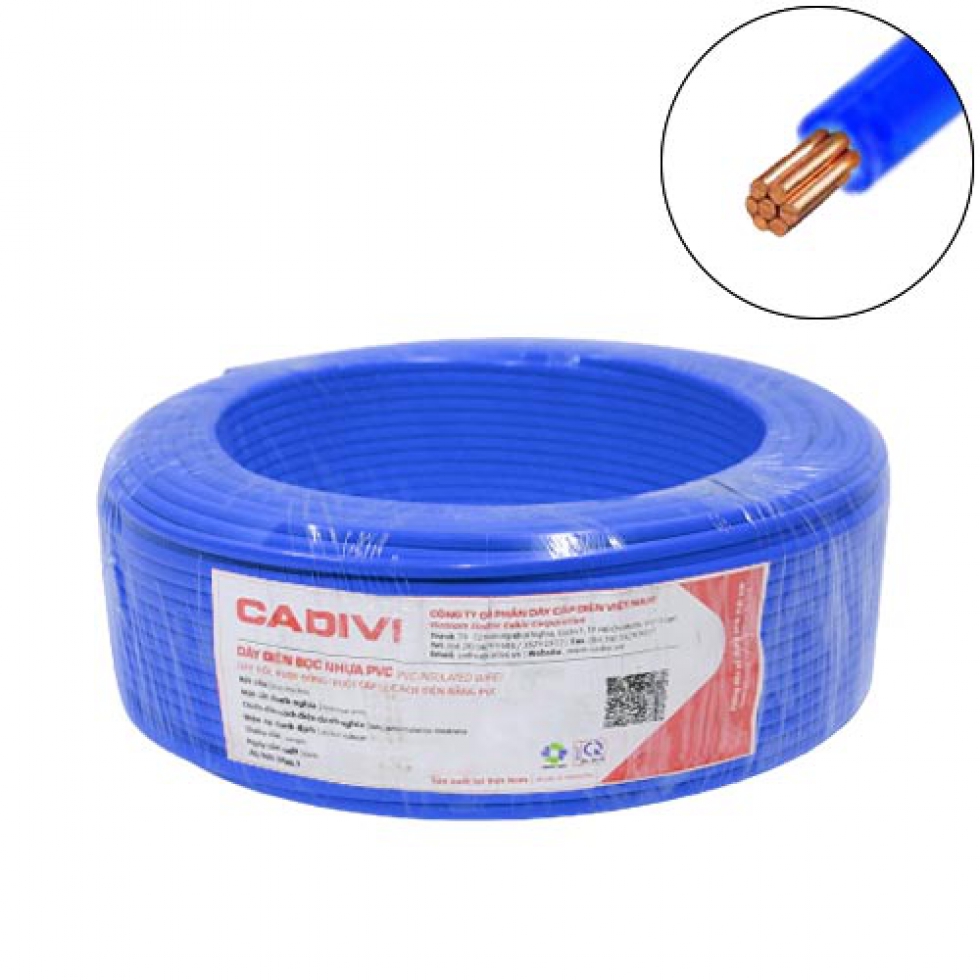 Cáp Điện Đơn Cứng 6mm2 CADIVI - CV/LF-6 (7/1.04)-0.6/1kV